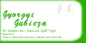 gyorgyi gubicza business card